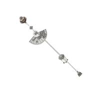 iplusmile Broche de Abanico Chino Flor de Ciruelo y Diseño Retro, Accesorio para Mujer en Bodas y Reuniones Formales