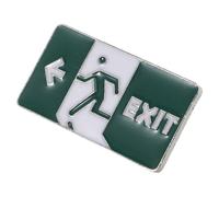 iplusmile Broche Luminoso de Seguridad Exit para Ropa, Insignia Metálica Pequeña y Original, Pin de Solapa para Mujer y Hombre, Accesorio Versátil para Chaquetas, Bolsos y Suéteres, Diseño