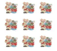 iplusmile Broches Navideños Luces LED para Mujeres y Niñas, 25 Piezas de Plástico Electrónica Incorporada y Diseño Luminoso para Bolsas y Calcetas