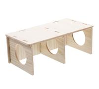 iplusmile Cabaña de Madera Diseño Transparente y Dos Habitaciones para Hámster Casa para Dormir Fácil de Limpiar Adecuado para Verano E Invierno