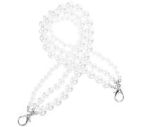 iplusmile Cadena para Zapatos de Mujer con Perlas Tejidas Mano Accesorio Elegante y Práctico Diseño Blanco Charms para Zapatillas y Decoración de Botas
