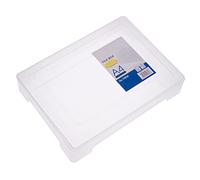 iplusmile Caja Archivadora Transparente de Plástico Organizador de para Oficina y Escuela Almacenamiento y Portátil Carpeta de Archivos para Papelería y Documentación