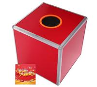 iplusmile Caja de Lotería de Aluminio con Borde Reforzado Contenedor Seguro y Opaco para Sorteos y Donaciones Diseño Uso Multifuncional para Almacenaje de Boletos y Monedas Color