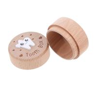 iplusmile Caja De Madera para Dientes De Leche Caja De Recuerdo Dientes Almacenamiento Niñas Colección