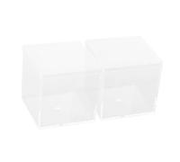 iplusmile Caja Expositora Transparente Pequeña Tapa 2 Unidades, Acrílico Resistente, Multiusos para Cubos De Rompecabezas y Objetos Pequeños, Adecuado para Exhibición y Organización Hogar o Colección