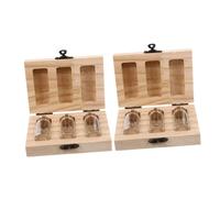 iplusmile Caja Multifuncional para Tarros para Pelo Fetal Cordón Umbilical y Dientes Estuche de Madera Protector para Primer Corte y Preservación de Recuerdos Infantiles