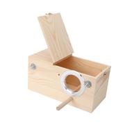 iplusmile Caja Nido de Madera para Pájaros Decoración de Jardín Diseño Abatible Grande Madera de y Resistente para Casetas Agapornis y Decoración Exterior