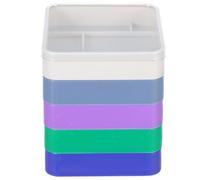 iplusmile Caja Organizadora de Piezas de Color Plástico Resistente 5 Capas de Colores, Bandeja Pequeña Tapa para Almacenamiento y Organización para Reparación de Relojes Color