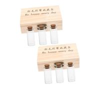 iplusmile Caja para Madera para Conservar Primer Corte de Pelo y Cordón Umbilical Caja Preservadora de Recuerdos Infantiles con Compartimentos para Guardar Cabello y Dientes de Leche