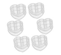 iplusmile Cajas De Corazón Transparentes Pequeñas para Regalos y Dulces, 85x65x39 Mm, 6 Piezas, para Bodas, Fiestas y Recuerdos Obsequios