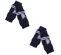 iplusmile Calcetines Antideslizantes Protectores de Patas de Algodón Elástico 4 Piezas para Mascotas Calentadores Que Mantienen el Calor y No Se Caen Fácilmente para Perros y Gatos