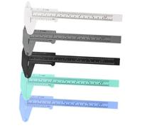 iplusmile Calibrador Vernier De Plástico 5 Piezas Tamaño 0-150 Mm Calibre Pequeño Herramienta De Medición De Cejas Calibrador Facial Portátil Regla Para Cejas Multiuso Profesional