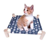 iplusmile Cama para Dormir para Mascotas Home Decor decoração casa Cama elevada para Mascotas Hamaca para Cama de Gato hamacas Colgantes Hamaca para Gatos Cama de Madera para Gatos Blue