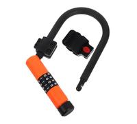 iplusmile Candado para Bicicleta sin Llave de Dígitos Resistente Antirrobo Combinación Seguro para Bicicletas Eléctricas Scooters y Motos Incluye Soporte y Anillo de Bloqueo Color Naranja y