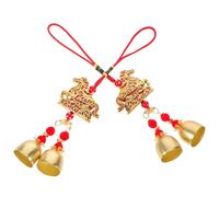 iplusmile Carrillón de Viento Colgante para Año Chino 2026 2 Piezas Figura de Caballo Decoración Tradicional China para Festival de Primavera Amuletos Suerte y Adornos Decorativos