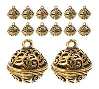 iplusmile Cascabeles Pequeños de Aleación Vintage 15 MM 20 Piezas Colgantes para Manualidades Campanas Decorativas para Bolsos y Joyería Accesorios para Bisutería y Decoración Artesanal