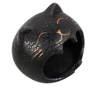 iplusmile Cenicero De Cerámica Forma De Gato Cenicero Antihumo para Decoración De Patio Exterior Sin Humo para Hogar y Oficina