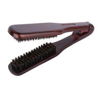 iplusmile Cepillo Doble Cara Antiestático de Madera con Cerdas Naturales para Alisar y Moldear Cabello Peine Plancha Profesional para Salones y Hogar Herramienta de para Cabello y Manejable