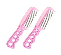 iplusmile Cepillo Para Peluca Sintética Antistático 2 Unidades Tamaño Compacto Para Muñecas Niñas Accesorios De Peluquería Cuidado Del Cabello Portátil Color Rosa