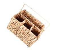 iplusmile Cesta de Almacenamiento Trenzada para Cubiertos Organizador Multifuncional de Utensilios Cesto Decorativo para Mesa y Cocina Gran Capacidad para Cubiertos y Palillos