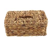 iplusmile Cesta Rectangular para Pañuelos Tejida Mano Rústico Soporte Práctico para Servilletas y Toallas de Papel para Decoración de Baño y Salón Almacenamiento Natural y Funcional