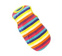 iplusmile Chaleco Arcoíris Camisa para Cachorro Pequeño Abrigo para Perro Accesorios para Perro Lindo Chaleco para Perro Chaleco Colorido para Perro Disfraz para Perro Chaleco