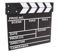 iplusmile Claqueta de Cine de Madera Negra Tamaño 30X27 CM para Escenas de Acción Accesorio de Claqueta para Fotografía y Vídeo Pizarra de Director como Juguete Educativo