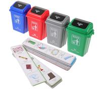 iplusmile Clasificación de Basura Educativo para Juguete Montessori de Protección Ambiental con Colores Brillantes y Material Duradero Regalo para Educación Temprana