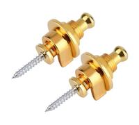 iplusmile Clavos de Correa para Guitarra, Cerraduras Antideslizantes Doradas, 2 Piezas, Adecuados para Uso en Correas de Instrumentos Musicales