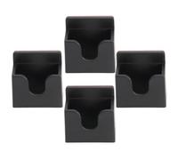 iplusmile Clip Adhesivo para Micrófono Cb de Pvc Negro, 4 Piezas, Soporte Estable para Radio Portátil, Adecuado para Interiores de Coche y Configuraciones al Aire Libre