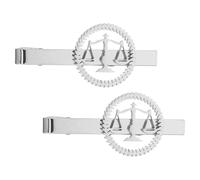 iplusmile Clip de Corbata Diseño de Balanza para Hombre de Acero Inoxidable Cierre Seguro y Brillo Eterno Paquete de 2 Piezas Adecuado para Bodas y Ocasiones Profesionales