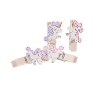 iplusmile Clips de Madera con Cuerda de Yute Coloridos Diseño de Unicornio para Adornos de Pared Manualidades Fiestas y Bodas