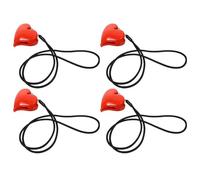 iplusmile Clips para Cochecito de Ñiño Forma de Corazón, 4 Piezas, Pinzas Multifuncionales de Plástico para Manta y Accesorio de Carrito, Color Rojo, Perfectos para Sujetar Mantas y Uso