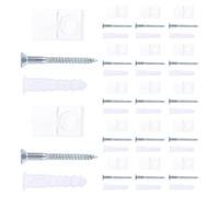iplusmile Clips Transparentes para Espejo sin Marco 30 Unidades, Soportes de Montaje para Paneles de Vidrio de 4 Mm, Abrazaderas de Plástico para Puertas de Armarios y Gabinetes, Kit