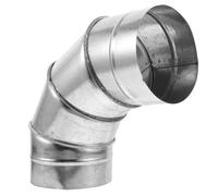 iplusmile Codo de Chimenea de Hierro Galvanizado de 90 Grados para Tubo de Estufa, Ventilación y Ligera en Aplicaciones de Conductos de Cocina