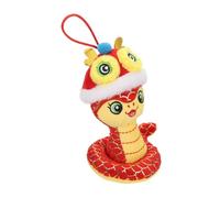 iplusmile Colgante De Serpiente del Zodiaco Serpiente Gigante De Peluche Serpiente China Juguete De Peluche Chino Marioneta De Serpiente Realista Peluche De Año Nuevo Chino Rojo Algodón PP.