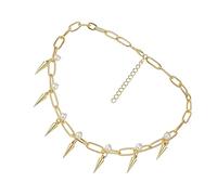 iplusmile Collar De Cono Corto y Elegante Cadena Cuello De Diseño Creativo Colgante Delicado De Perlas Para Mujer Ocasión Formal