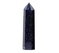 iplusmile Columna de Cristal Natural Hexagonal de Piedra, Negro