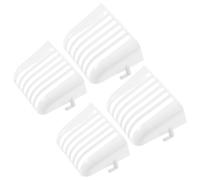 iplusmile Comedero para Periquitos y Cesta Colgante de Plástico Blanco, Set de 4 Unidades para Jaulas de Pájaros en Exteriores, Soporte para Comida y Verduras Material Resistente