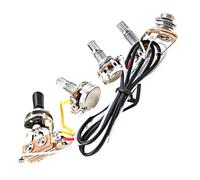 iplusmile Conjunto de Arnés de Cableado para Guitarra Eléctrica con Potenciómetro y Bk Interruptor de Palanca Negro Accesorio Práctico y Compacto para Guitarra Fácil de Instalar y