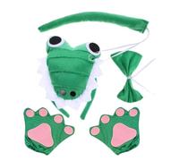 iplusmile Conjunto Disfraz Cocodrilo Accesorio Peluda Guantes Diadema Cosplay Fiesta