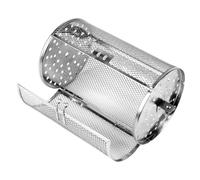 iplusmile Contenedor de Acero Inoxidable Plata, para Carne y Alimentos Jaula de Asado Giratoria para Asar Barbacoa Restaurante y Reuniones Familiares