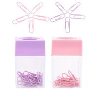 iplusmile Contenedor Transparente Cuadrado Magnético para Clips de Papel Tapa Extraíble para Guardar Tornillos y Alfileres en Escritorio