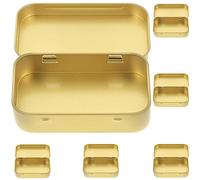 iplusmile Contenedores De Caja De Latas Con Bisagras Vacías Rectangulares De Metal Mini Caja Portátil Pequeño Kit De Almacenamiento Para Botiquín De Primeros Auxilios Kits De Supervivencia