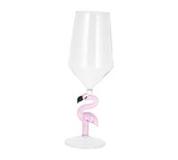 iplusmile Copa de Vino Rosa Flamingo de Vidrio Premium Diseño para Bar y Cócteles Vaso Elegante para Bebidas y Celebraciones