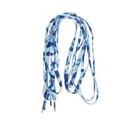 iplusmile Cordones Planos Anchos para Zapatos Deportivos y Patines, 1 Par de Cordones de Poliéster Azul, Rápidos de Instalar Reducen Puntos de Presión