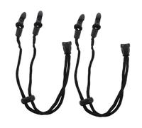 iplusmile Correas Elásticas Ajustables para Gancho Negro, Cuerda Trenzada de Plástico Lavable, Soporte para Máscara Adecuado para Ejercicio y Actividades al Aire Libre, Paquete de 3 Piezas