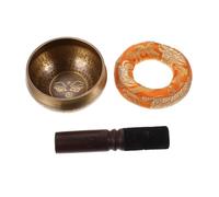 iplusmile Cuenco Para Meditación De Color Natural Cuenco Tibetano Hecho Mano Patrón De Dragón De Cuerno De Lisa Para Yoga Relajación y Terapias De Sonido