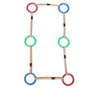 iplusmile Cuerda de Seguridad para Pequeños 6 Piezas con Asas Colores Azul Verde y Rojo Riendas para Caminar en Grupo Arnés Cómodo de Tela Suave para Preescolar y Actividades al Aire