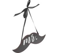 iplusmile Decoración Colgante para Bodas Letrero de Madera Diseño de Labios y Bigote Accesorio de Fotos para Fiesta de Bienvenida para Decoración de Puerta de Entrada o Porche